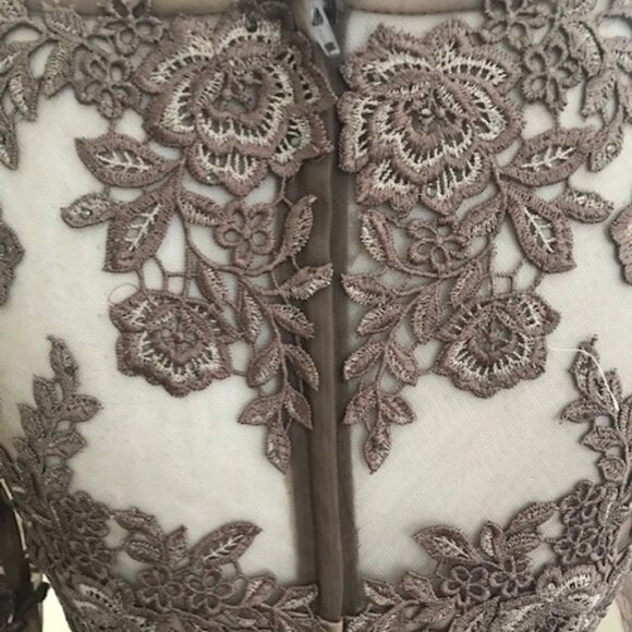 LA FEMME EMBRODERED EMBELLISED GOWN - Picture 8 of 14